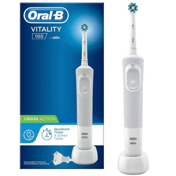 Oral B Vitality 100 CrossAction Escova de Dentes Elétrica Branca
