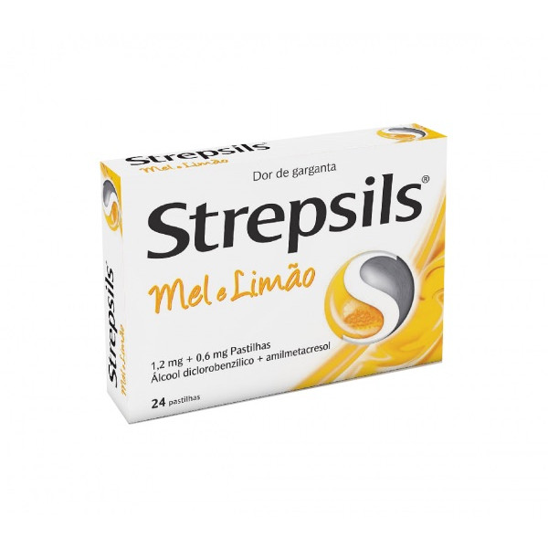 Strepsils Mel e limão, 1,2/0,6 mg x 24 pst