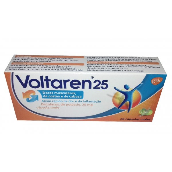 Voltaren 25 , 25 mg Blister 20 Unidade(s) Caps mole