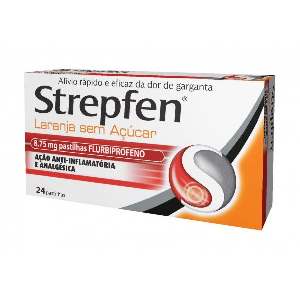 Strepfen Laranja sem açúcar, 8,75 mg x 24 pst