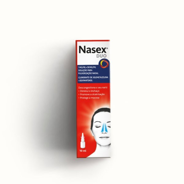 Nasex Duo , 1 mg/ml + 50 mg/ml Frasco 10 ml Sol pulv nasal