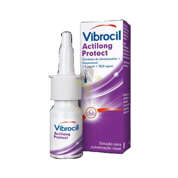 Vibrocil ActilongProtect , 1 mg/ml + 50 mg/ml Frasco 10 ml Sol pulv nasal