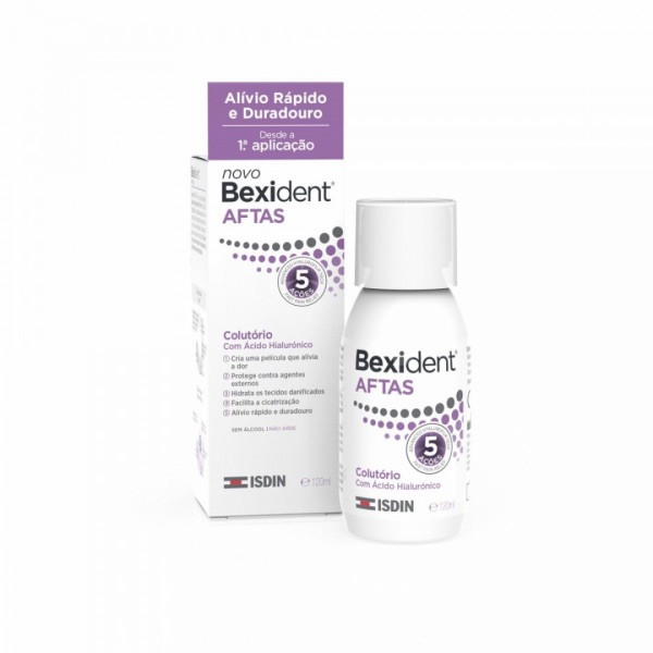 ISDIN Bexident AFTAS 120ML - Colutório com ácido hialurónico para aftas