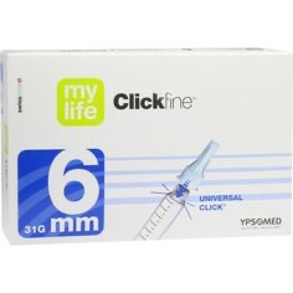 Clickfine Pl Ag Caneta 6mm X 31 G X100