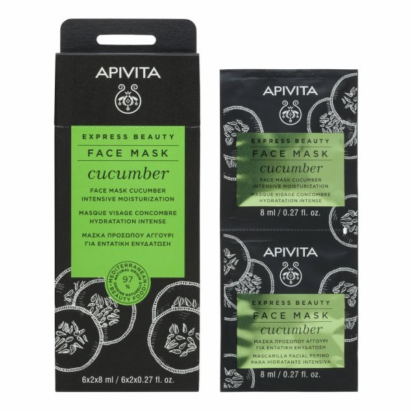 Apivita Express Beauty Máscara de Rosto Hidratante Intensiva 2x8ml