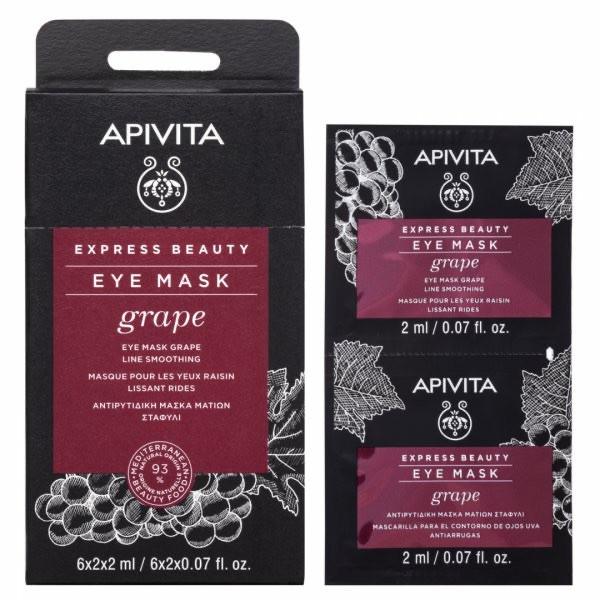 Apivita Express Beauty Máscara Rugas Olhos Uva 2ml x2