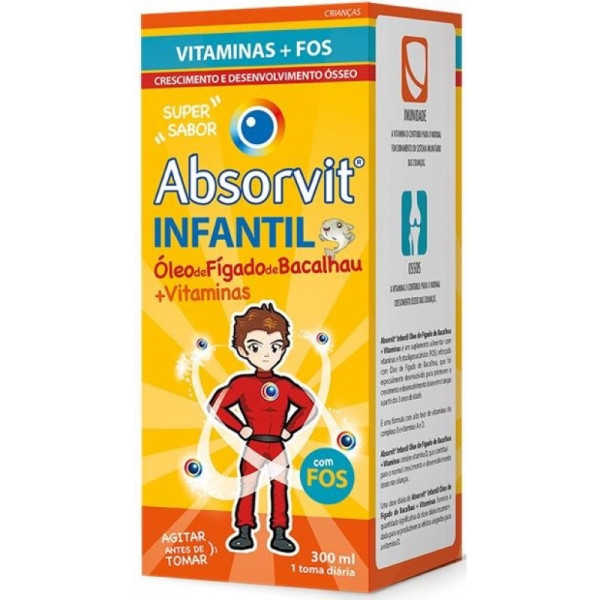 Absorvit Infantil Óleo Figado Bacalhau + Vitaminas 300ml