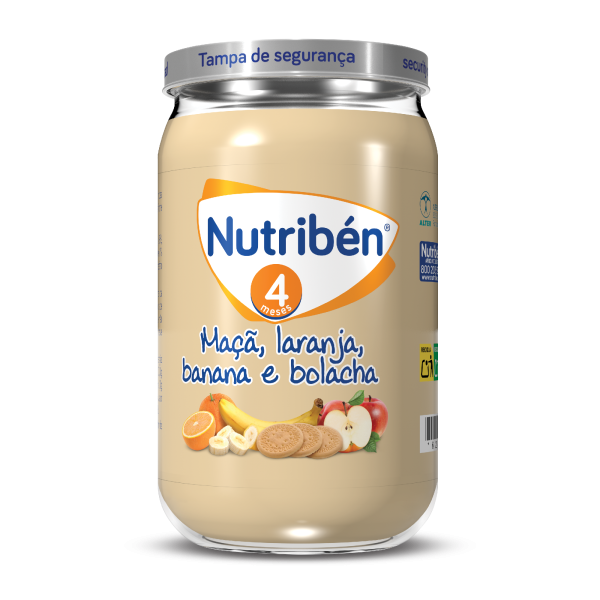 Nutribén Boião 4 Maça Laranja Banana Bolacha 235g