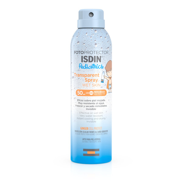 ISDIN Fotoprotector Pediatrics Transparent Spray WET SKIN SPF50 250ML - Protetor solar corporal transparente, para crianças