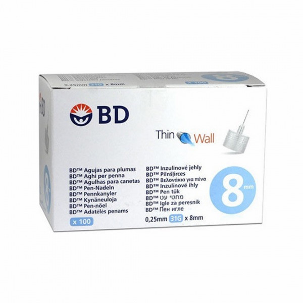 Bd Thin Wall Pl Ag 8mm X100