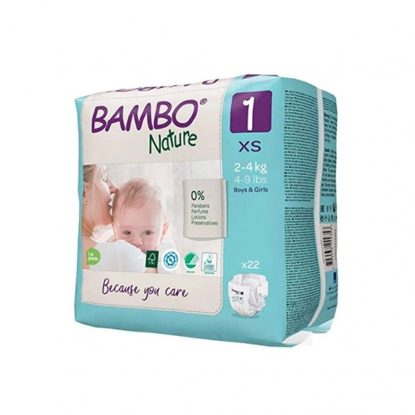 Bambo Nature 1 XS 2-4Kg x22