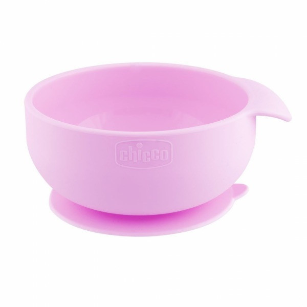 Chicco Easy Bowl Tigela Silicone Rosa 6m+