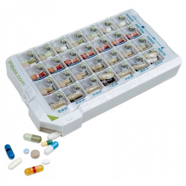 Pilbox Classic Caixa para Comprimidos 7 Dias x4