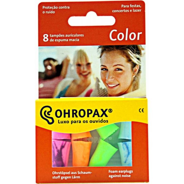 Ohropax Tampões Auditivos Espuma Macia Color x8