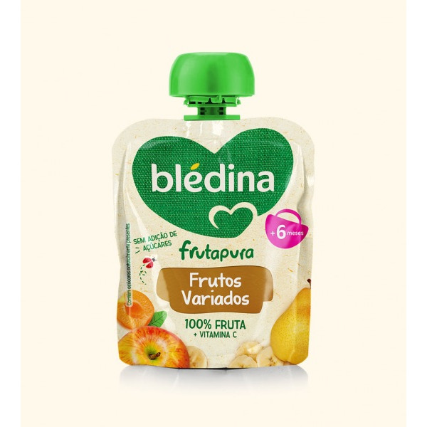 Bledina Frutapura Saquetas Frutos Variados 85g +6m