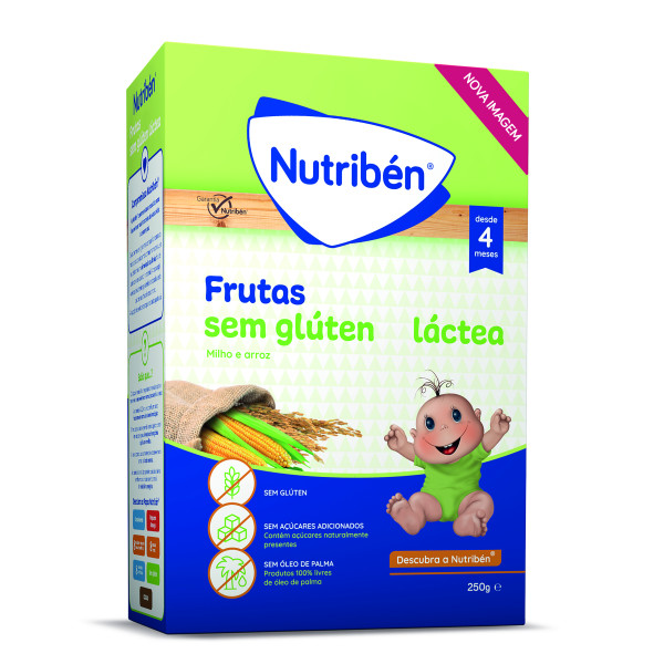 Nutriben Farinhas Frutas Sem Glúten Lactea 250g
