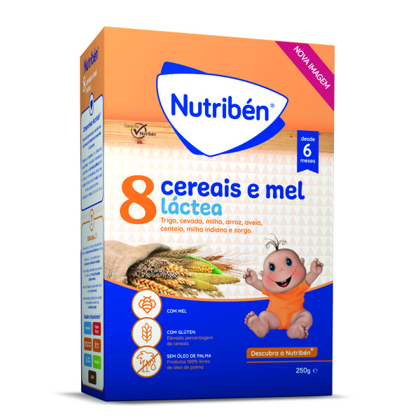 Nutriben Farinhas 8 Cereais e Mel Láctea 250g