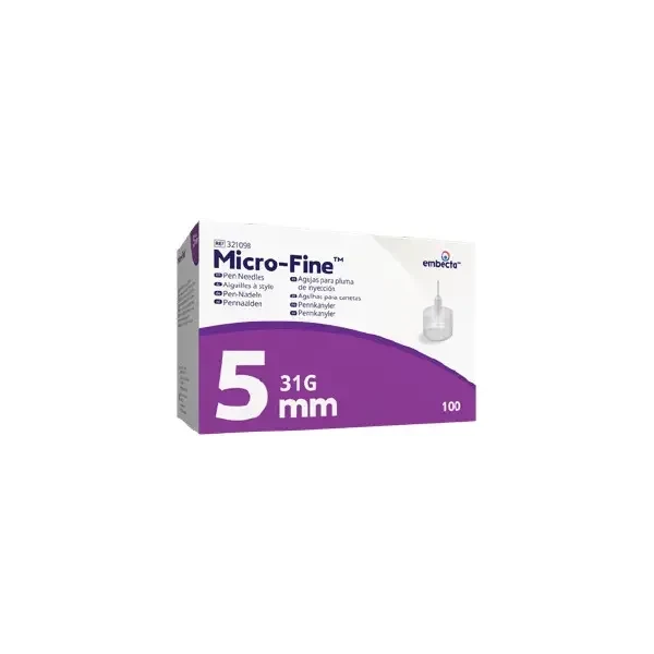 Embecta Micro-Fine Agulhas 5mm X100
