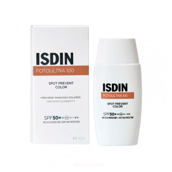 ISDIN FotoUltra SPOT PREVENT COLOR SPF50+ 50ML - Protetor solar para evitar manchas solares, com cor
