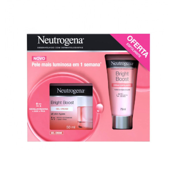 Neutrogena Coffret Bright Boost Gel Creme + Oferta Esfoliante