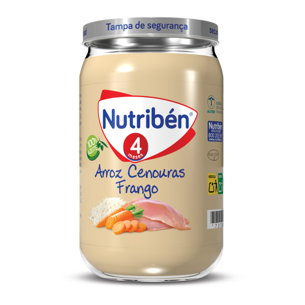 Nutribén Boião 4 Arroz Cenoura Frango 235G