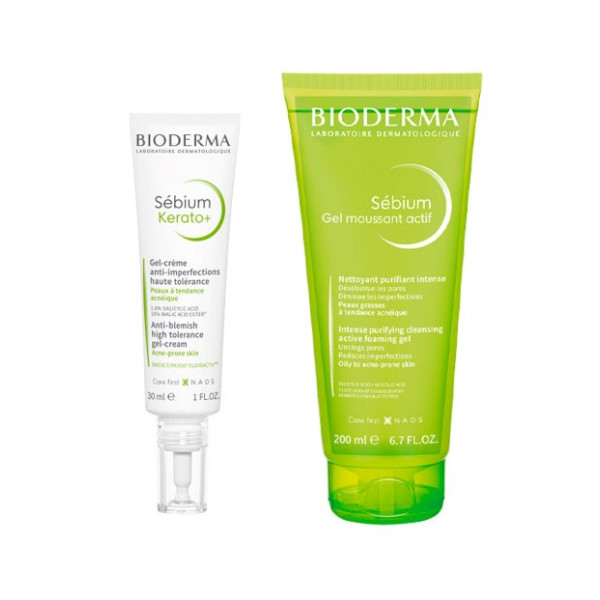Bioderma Sébium Kerato+ + Sébium Gel Moussant Actif