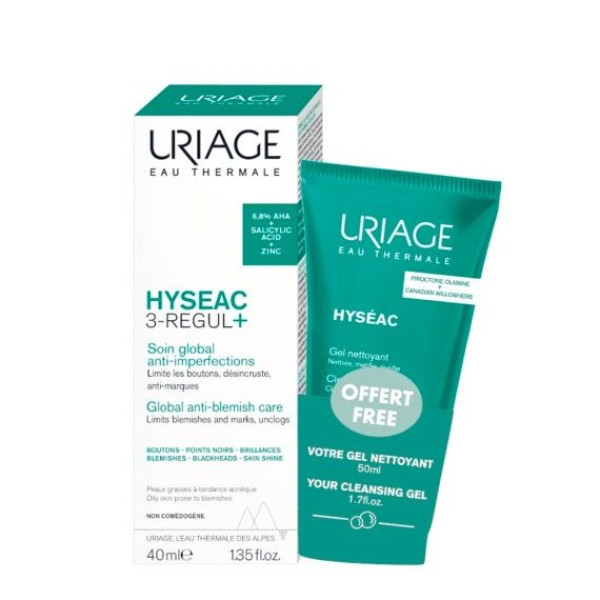 Uriage Hyseac 3-Regul 40ml + Gel de Limpeza 50ml