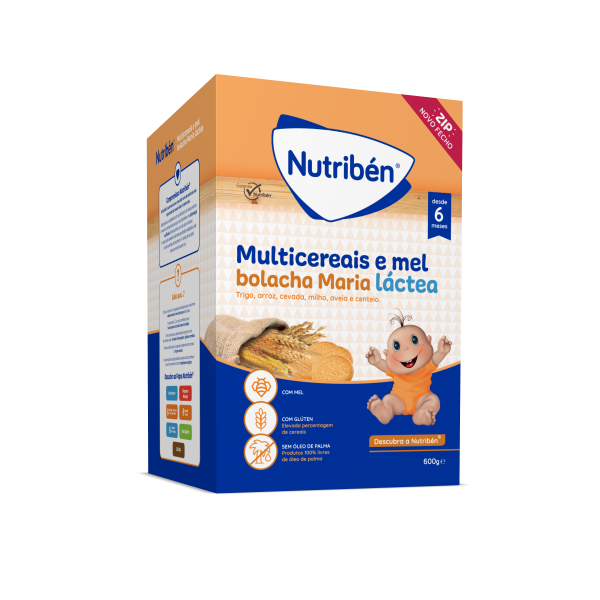 NutribÉn Farinhas Multicereais, Mel E Bolacha Maria 600g