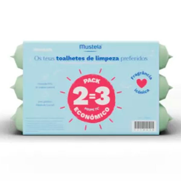 Mustela Bebé Toalhitas de Limpeza Sem Perfume Sem Perfume 2=3