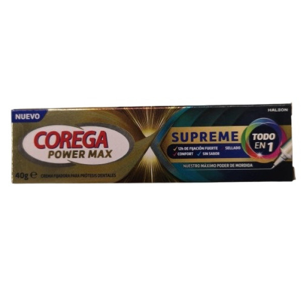 Corega Power Max Supreme Creme Fixador Prótese Dentária 40g