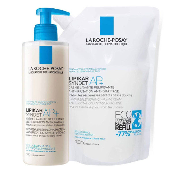 La Roche-Posay Lipikar Syndet AP(+) + Recarga 400ml x2