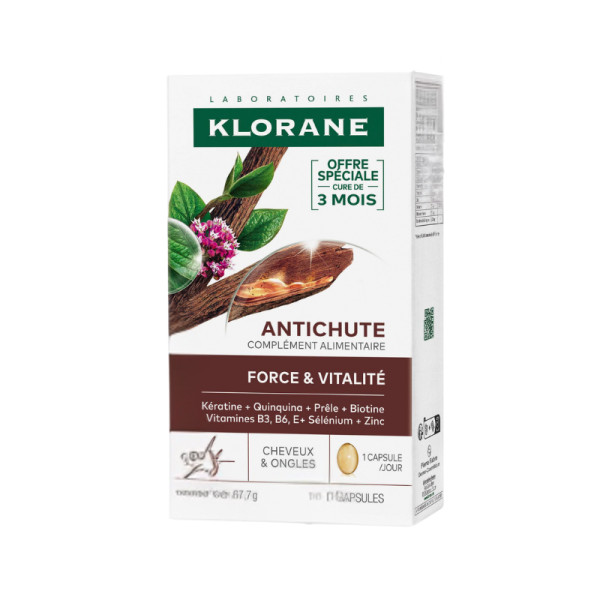 Klorane Capilar Antiqueda Suplemento Força para Cabelo e Unhas x90