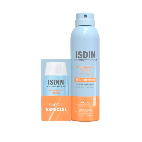 Isdin Pack Fusion Water Magic + Transparent Spray