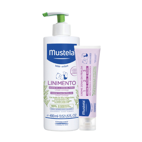 Mustela Muda Fralda Linimento 400ml + Creme 1,2,3 50ml Preço Especial
