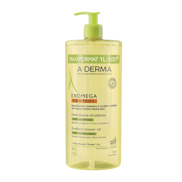 A-Derma Exomega Control Óleo de Limpeza 1000ml | Pele Atópica
