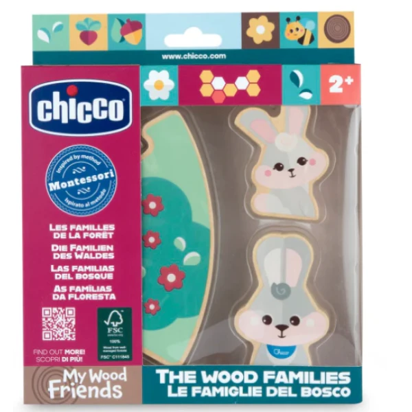 Chicco Playset My Wood Friends Coelhinhos Pai e Filha