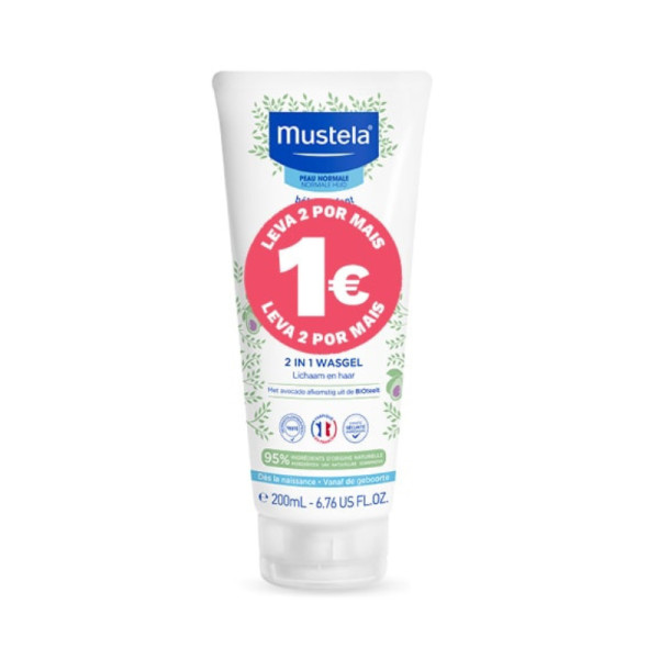 Mustela Bebé 2 em 1 Gel Lavante Corpo e Cabelo 2x200ml