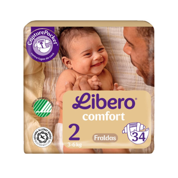 Libero Comfort 2 Fraldas x34 3-6kg