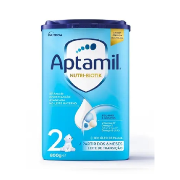 Aptamil 2 Nutri-Biotik Leite +6M - 800G  |  Preço Especial