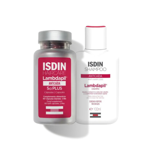 Isdin Pack Lambdapil 5 Alfa Plus 60 Cápsulas + Champô 100ml