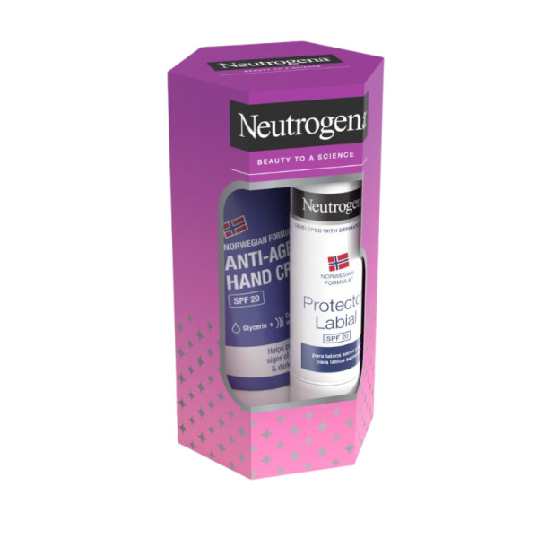 Neutrogena Pack Creme Mãos Anti-Envelhecimento + Stick Labial SPF20