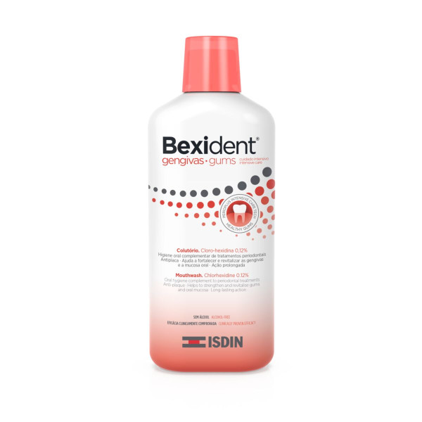 ISDIN Bexident Gengivas Cuidado Intensivo 500ML - Colutório com cloro-hexidina para gengivas fragilizadas