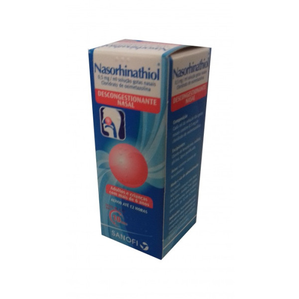 Nasorhinathiol, 0,5 mg/mL-15 mL x 1 sol nasal conta-gotas