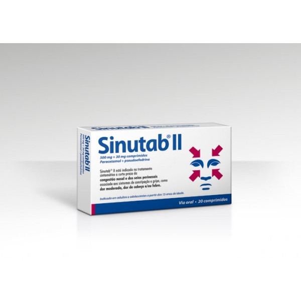 Sinutab II, 500/30 mg x 20 comp