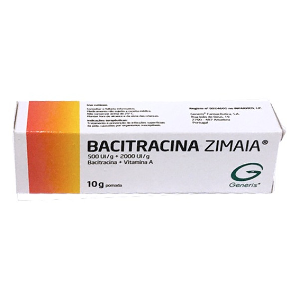 Bacitracina Zimaia (10g), 500/2000 UI/g x 1 pda