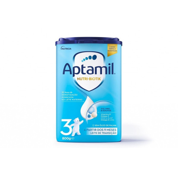 Aptamil 3 Nutri-Biotik Leite +9M - 800G | Preço Especial